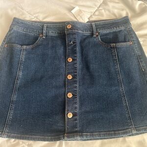 American Eagle Denim Hi-Rise A-Line Skirt